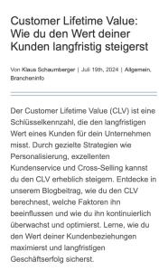 Cross-Selling CLV