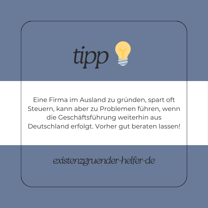 Eine Firma im ausland gruenden tipp