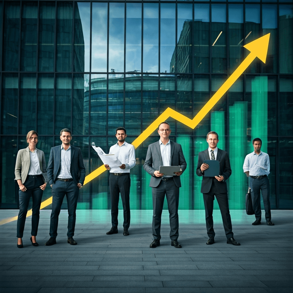 Gründen als Ausländer in Deutschland gluecklicher Mann mit Brille