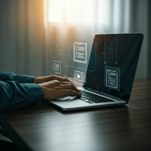 digitale Produkte verkaufen mann mit handy icon