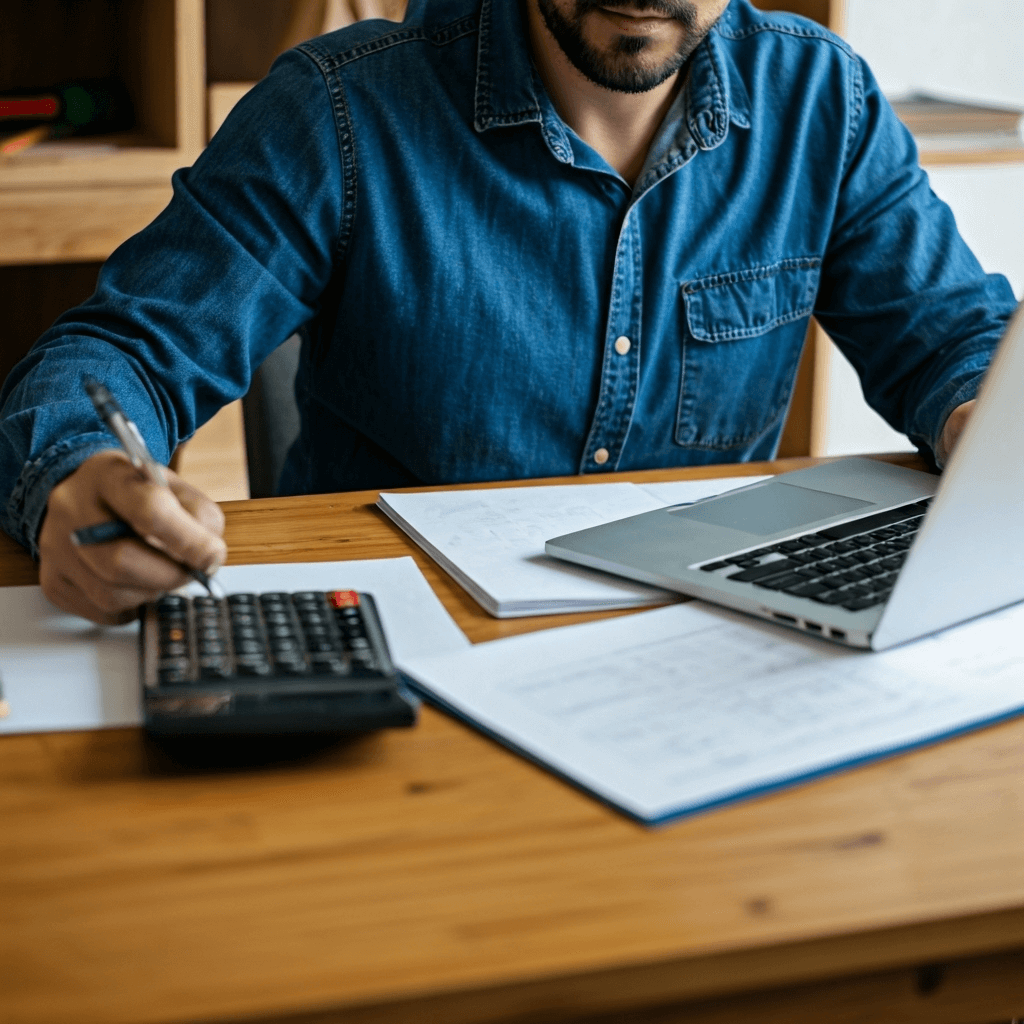 finazplanung-handwerker selbststaendig als handwerker Taschenrechner Finanzen