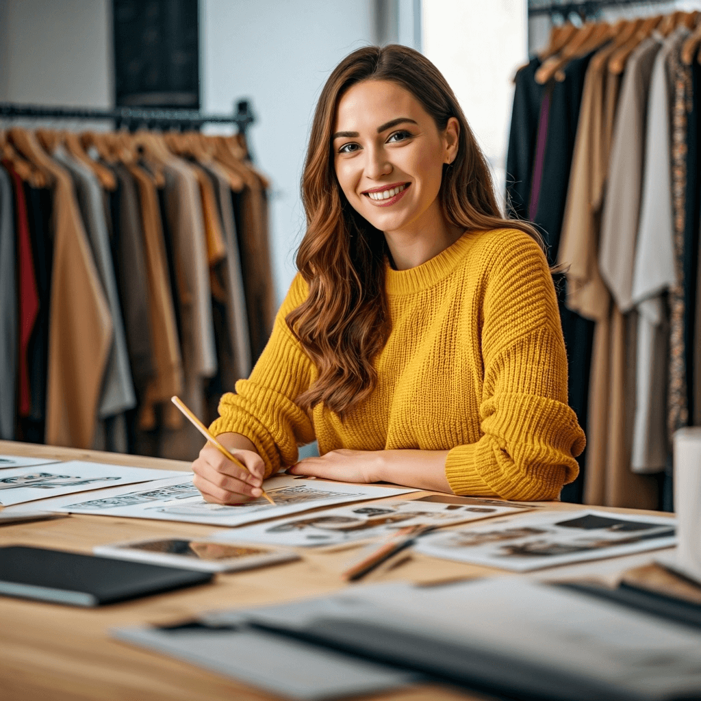 modelabel gruenden glückliche Frau lachend 