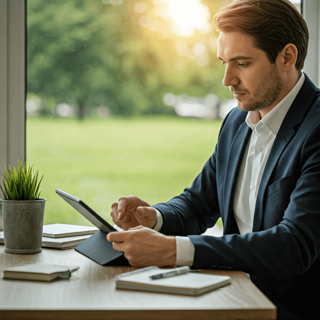 Selbstreflexion und kontinuierliches Lernen Frau mit Stift