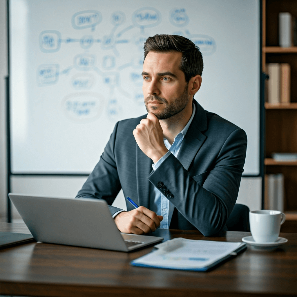 Angst vor dem Scheitern mann Dominosteine